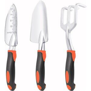 Garden Tools Set, 3 Pack Heavy Duty Gardening Tools Set Include Garden Shovel